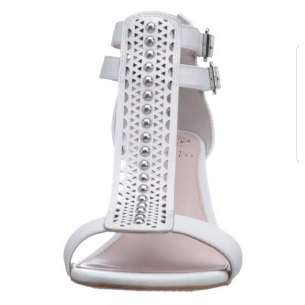 Vince Camuto Mayler Bone Leather Sandals 7 T Strap - Picture 2 of 8